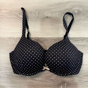 Victoria’s Secret Black Polka Dot T-Shirt Bra